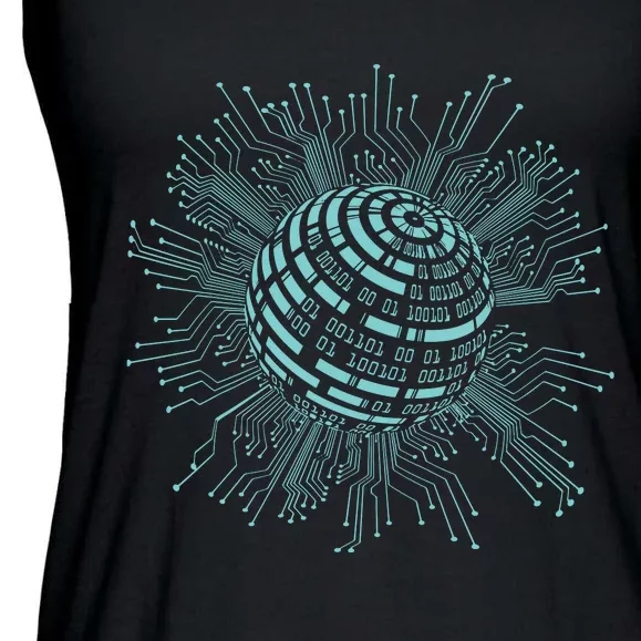 Binary Coding Computer Nerd Geeks Programmer Funny Coding Ladies Essential Flowy Tank