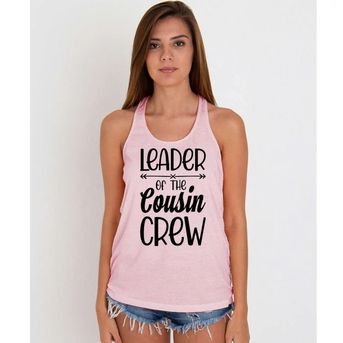 Big Cousin Crew Big Cousin Crew Leader Of The Cousin Crew Gift Women's Knotted Racerback Tank