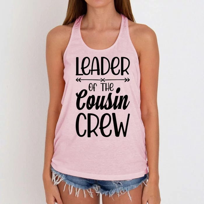 Big Cousin Crew Big Cousin Crew Leader Of The Cousin Crew Gift Women's Knotted Racerback Tank