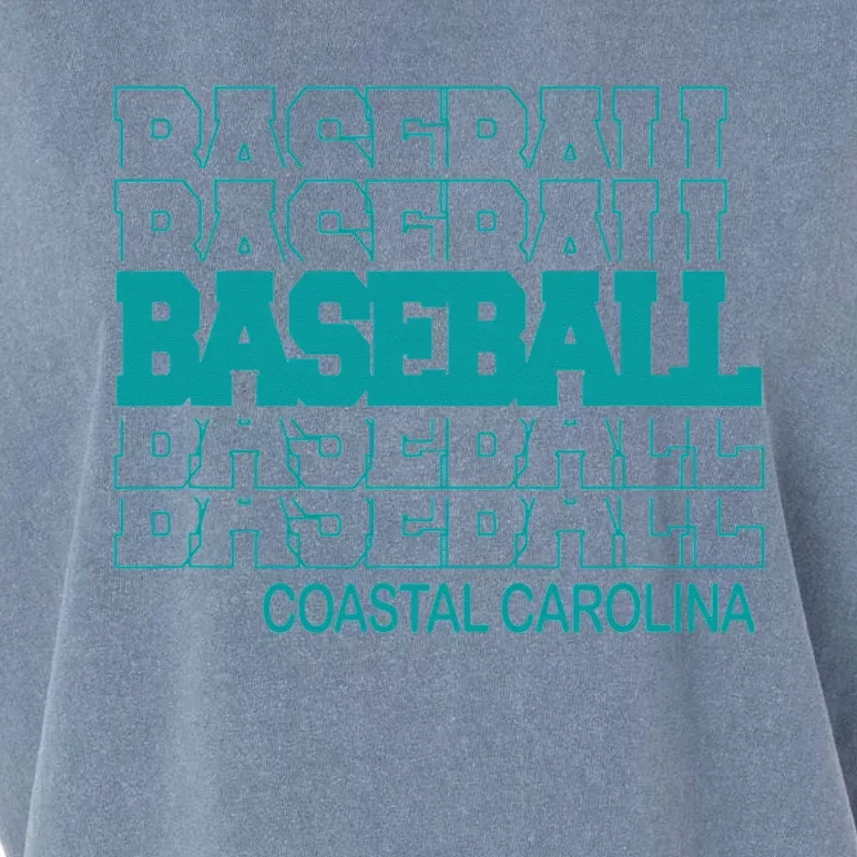 Baseball Coastal Carolina in Modern Stacked Lettering Garment-Dyed Women's Muscle Tee