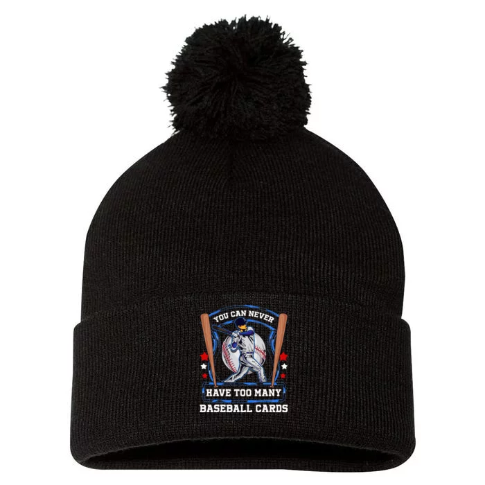 Baseball Cards Collector Pom Pom 12in Knit Beanie