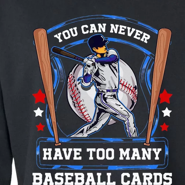 Baseball Cards Collector Cropped Pullover Crew