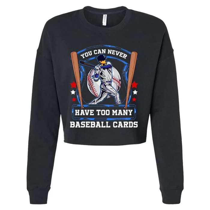 Baseball Cards Collector Cropped Pullover Crew