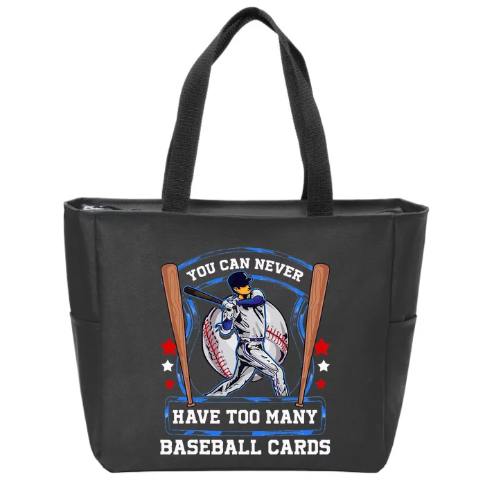 Baseball Cards Collector Zip Tote Bag