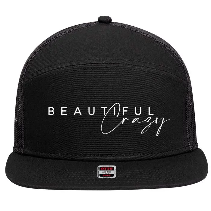 Beautiful Crazy Country Music 7 Panel Mesh Trucker Snapback Hat