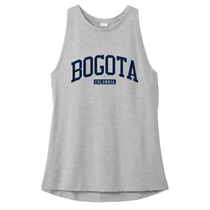 Bogota Colombia College University Style Ladies Tri-Blend Wicking Tank