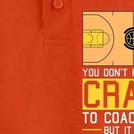 Basketball Crazy Coach Coaching Cool Gift Basketball Coach Meaningful Gift Dry Zone Grid Performance Polo