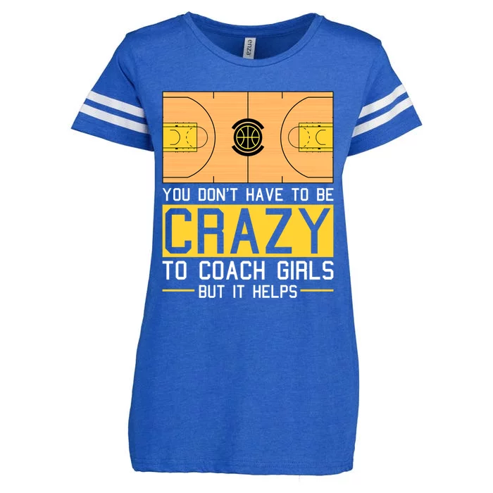 Basketball Crazy Coach Coaching Cool Gift Basketball Coach Meaningful Gift Enza Ladies Jersey Football T-Shirt