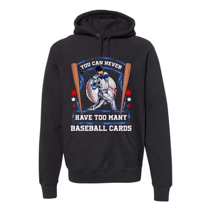 Baseball Cards Collector Premium Hoodie