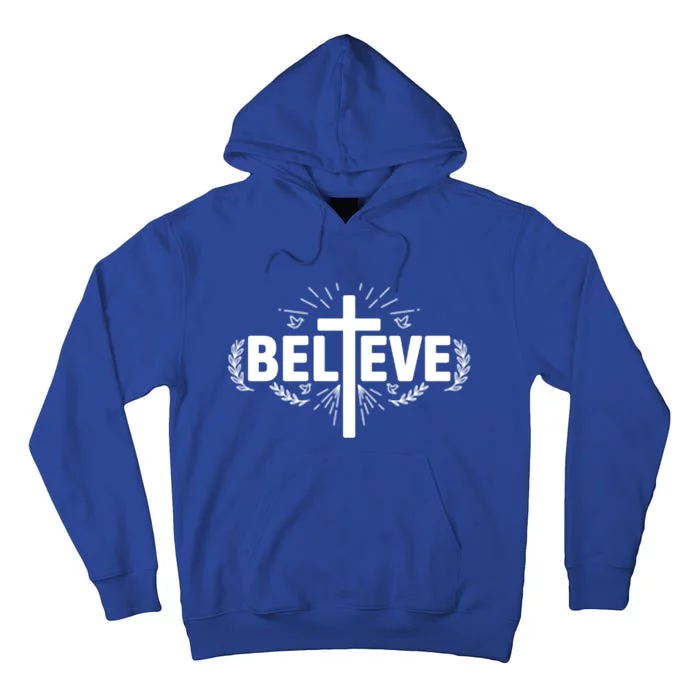 Believe Cross Christian Jesus Christ Christians Tall Hoodie