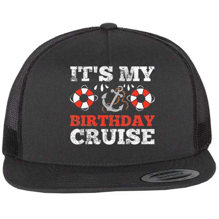 Birthday Cruise Cruising Boating Party Flat Bill Trucker Hat