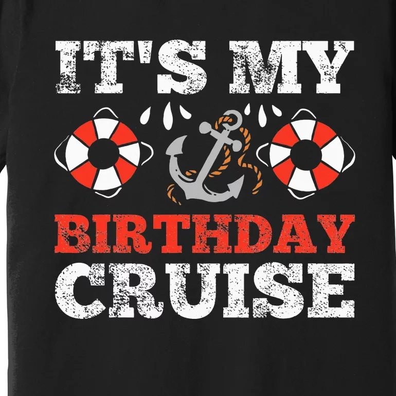 Birthday Cruise Cruising Boating Party Premium T-Shirt