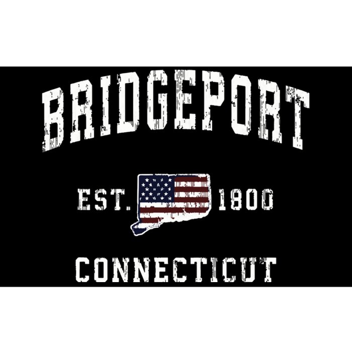 Bridgeport Connecticut Ct Vintage American Flag Design Bumper Sticker