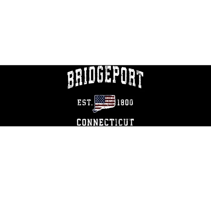 Bridgeport Connecticut Ct Vintage American Flag Design Bumper Sticker