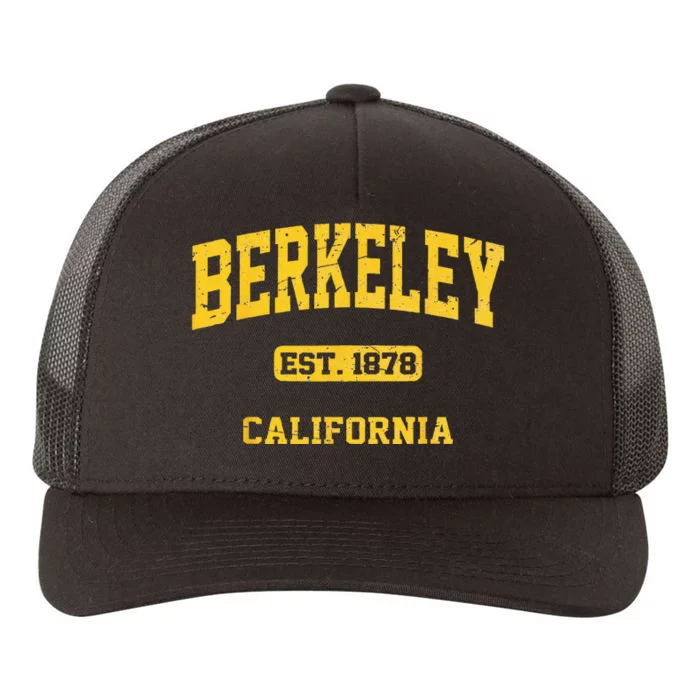 Berkeley California CA Vintage State Athletic Style Yupoong Adult 5-Panel Trucker Hat