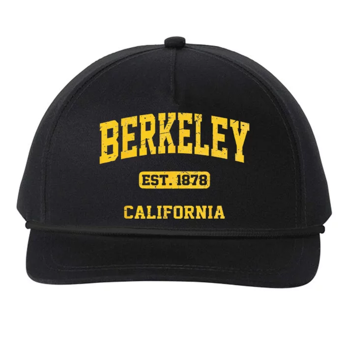 Berkeley California CA Vintage State Athletic Style Snapback Five-Panel Rope Hat