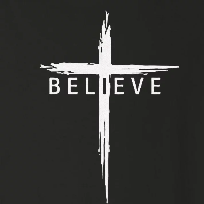 Believe Christian Cross Jesus Christ Christians Toddler Long Sleeve Shirt