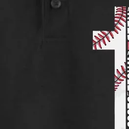 Baseball Christian Cross Gifts Philippians 4:13 Coach Team Dry Zone Grid Performance Polo