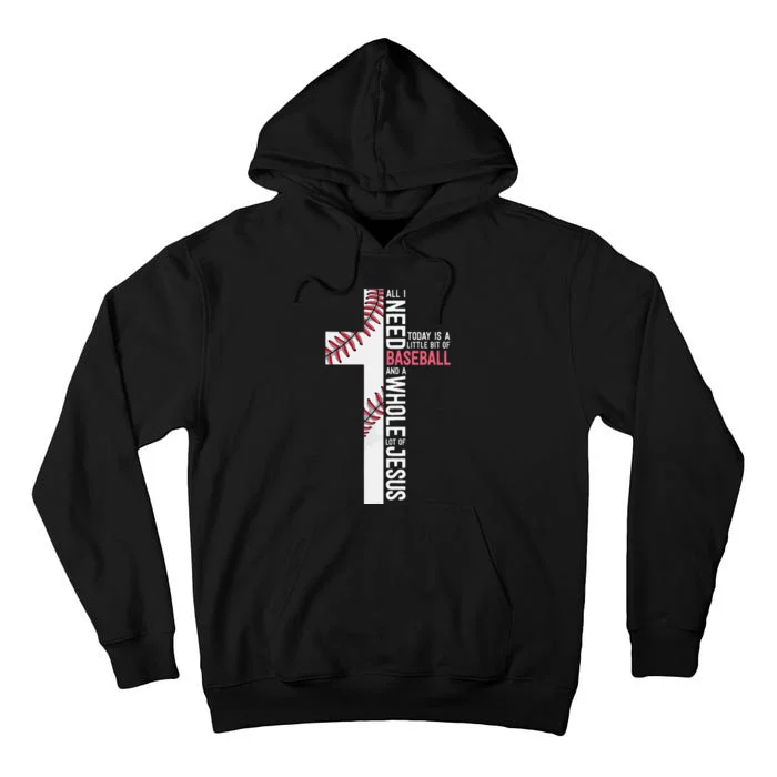 Baseball Christian Cross Gifts Philippians 4:13 Coach Team Tall Hoodie