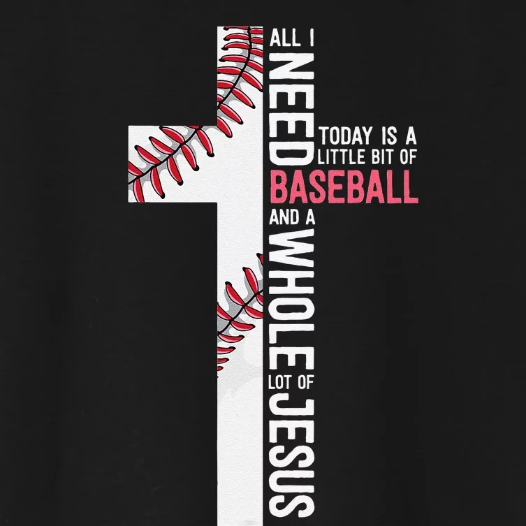 Baseball Christian Cross Gifts Philippians 4:13 Coach Team Women's Crop Top Tee