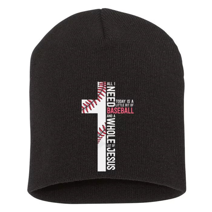 Baseball Christian Cross Gifts Philippians 4:13 Coach Team Short Acrylic Beanie