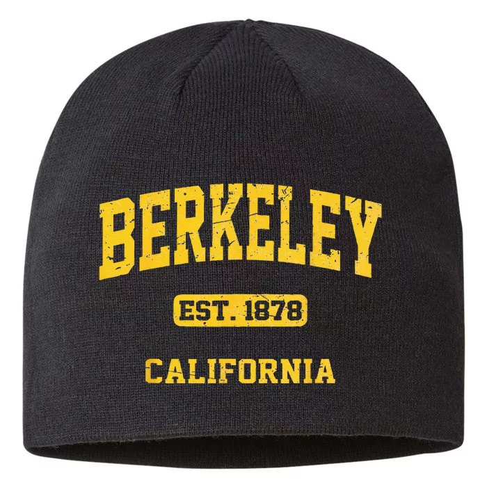 Berkeley California CA Vintage State Athletic Style 8 1/2in Sustainable Knit Beanie