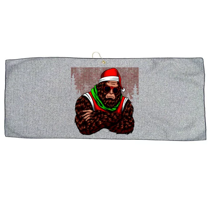 Bigfoot Christmas Cheer Large Microfiber Waffle Golf Towel