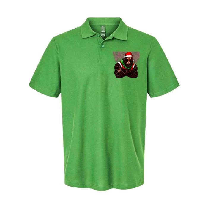 Bigfoot Christmas Cheer Softstyle Adult Sport Polo