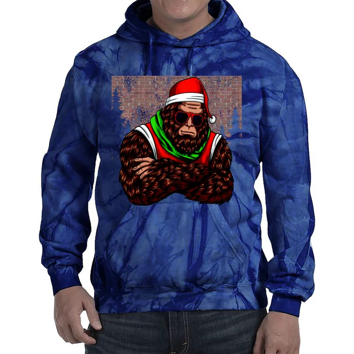 Bigfoot Christmas Cheer Tie Dye Hoodie