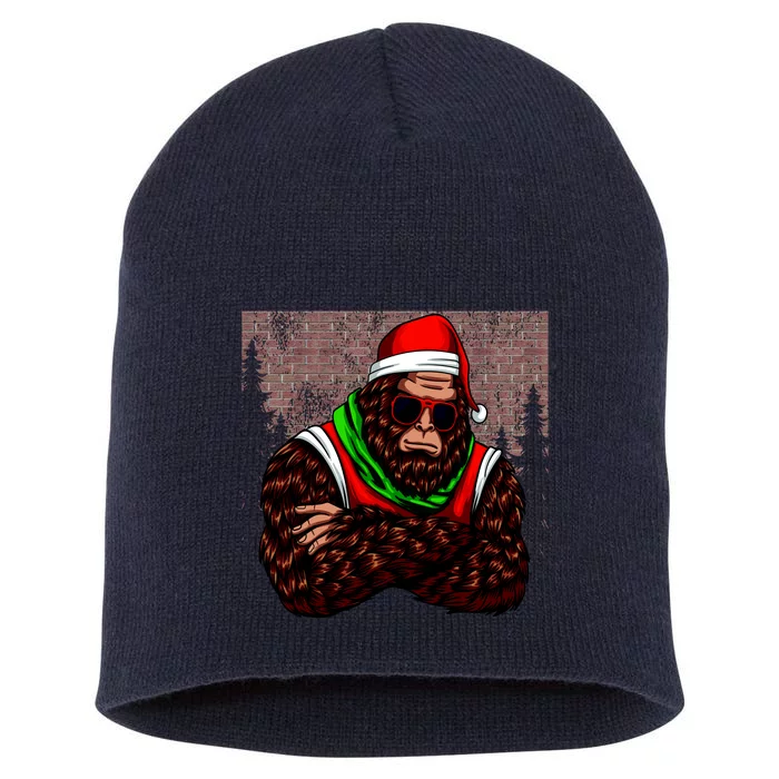 Bigfoot Christmas Cheer Short Acrylic Beanie