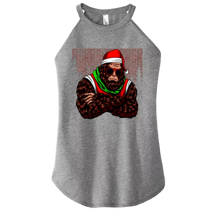 Bigfoot Christmas Cheer Women’s Perfect Tri Rocker Tank