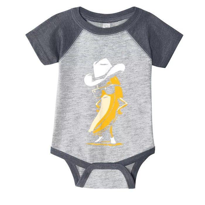 Banana Cowboy Cowgirl Country Western Novelty Funny Banana Infant Baby Jersey Bodysuit