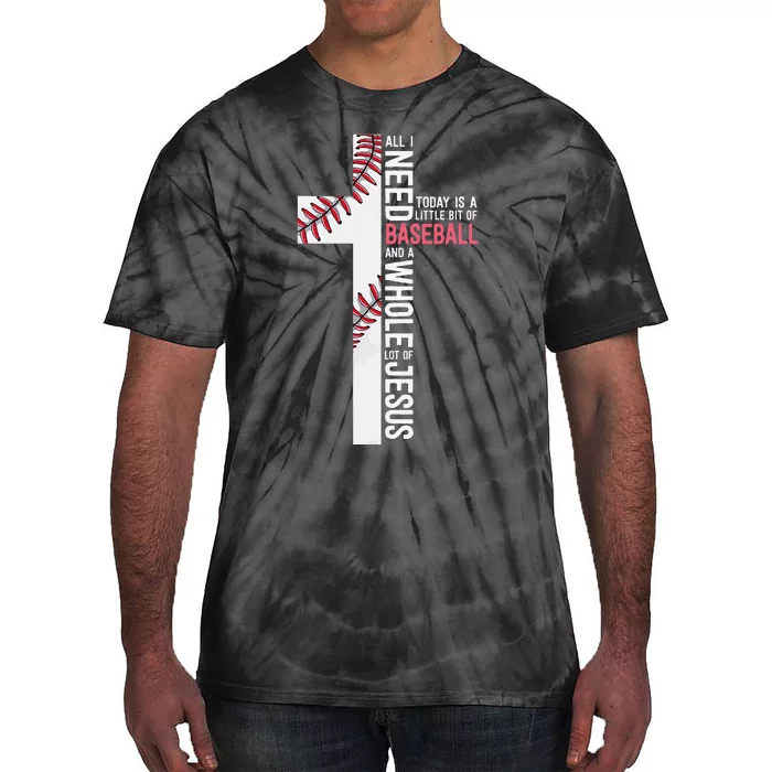 Baseball Christian Cross Philippians 4:13 Coach Tie-Dye T-Shirt