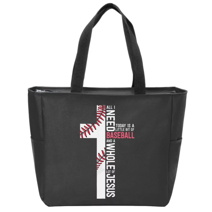 Baseball Christian Cross Philippians 4:13 Coach Zip Tote Bag