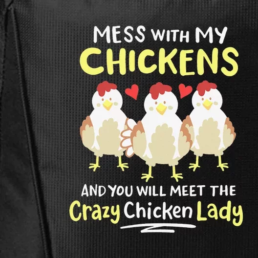 Backyard Crazy Chicken Lady Womens Farmer City Backpack