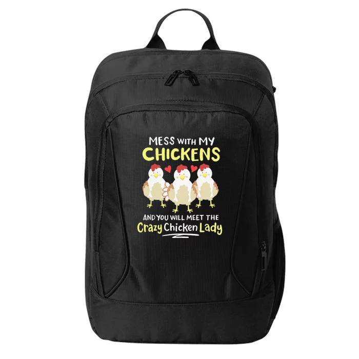 Backyard Crazy Chicken Lady Womens Farmer City Backpack