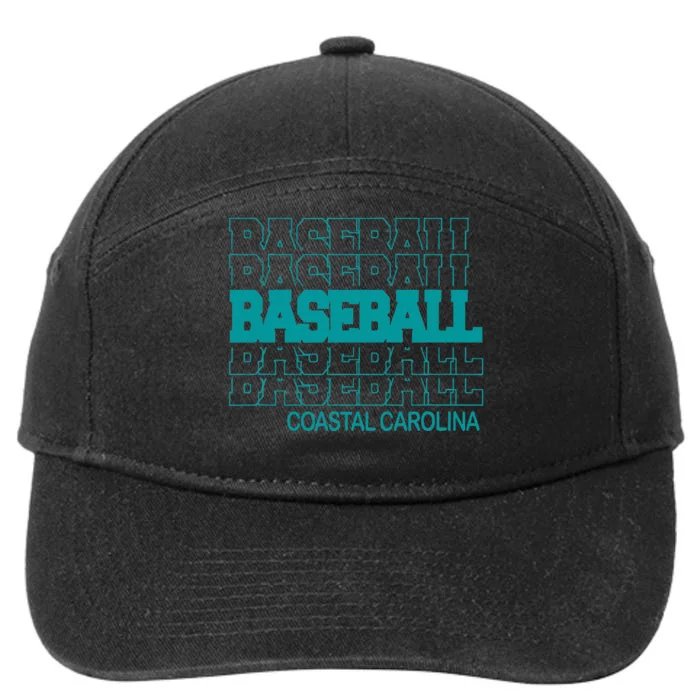 Baseball Coastal Carolina In Modern Stacked Lettering 7-Panel Snapback Hat