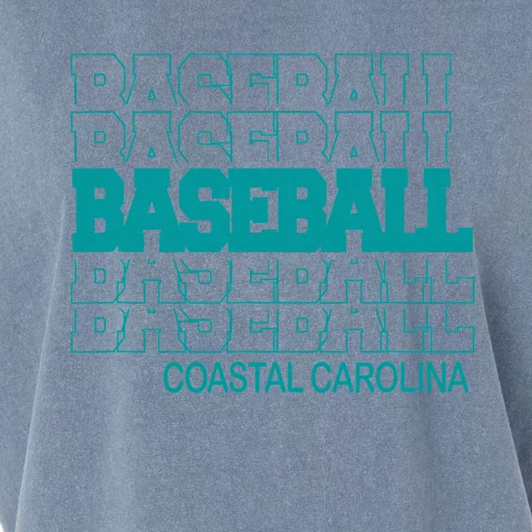 Baseball Coastal Carolina In Modern Stacked Lettering Garment-Dyed Women's Muscle Tee