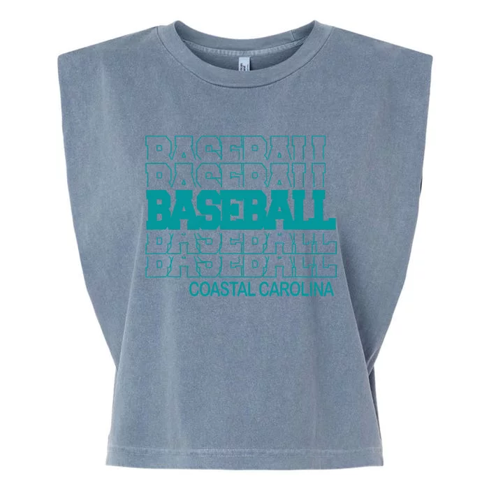 Baseball Coastal Carolina In Modern Stacked Lettering Garment-Dyed Women's Muscle Tee