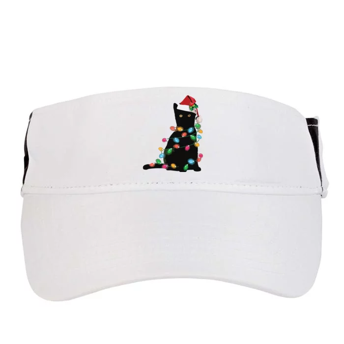 Black Cat Christmas Light Funny Cat Lover Christmas Adult Drive Performance Visor