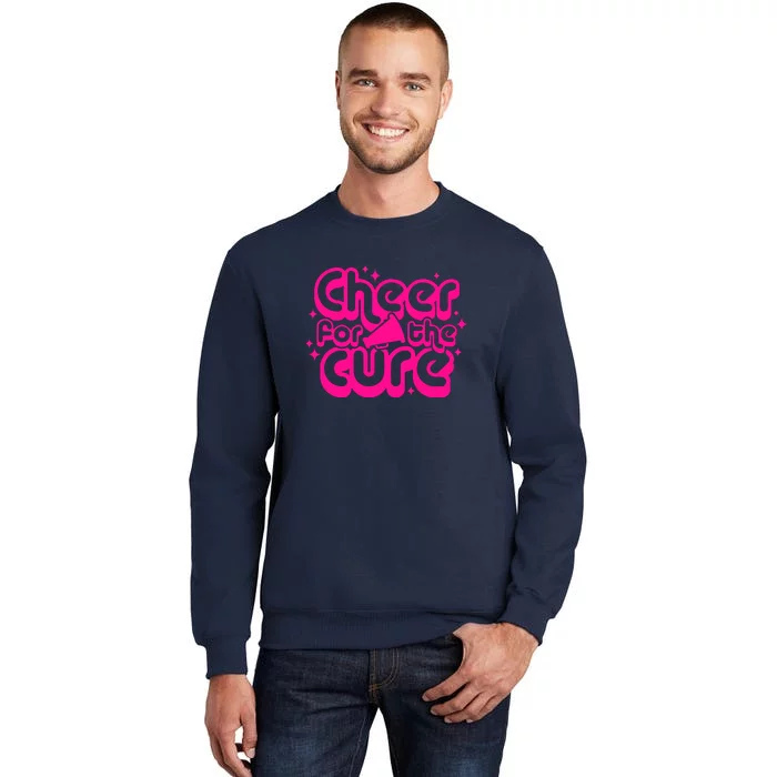 Breast Cancer Cheer For The Cure Pink Awareness Gift Tall Sweatshirt