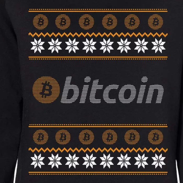 Bitcoin Cryptocurrency Christmas Holiday Womens California Wash Sweatshirt