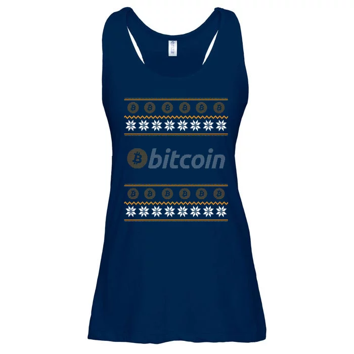 Bitcoin Cryptocurrency Christmas Holiday Ladies Essential Flowy Tank