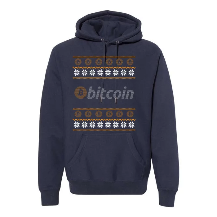 Bitcoin Cryptocurrency Christmas Holiday Premium Hoodie