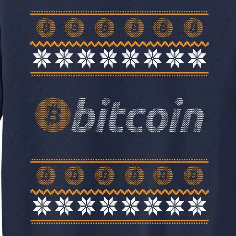 Bitcoin Cryptocurrency Christmas Holiday Tall Sweatshirt