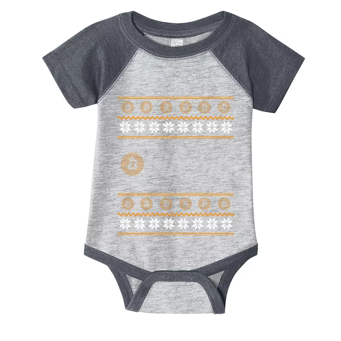 Bitcoin Cryptocurrency Christmas Holiday Infant Baby Jersey Bodysuit