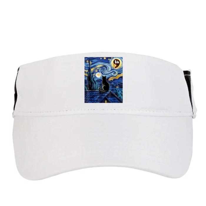 Black Cat Comma La Kamala Harris Halloween Starry Night Adult Drive Performance Visor