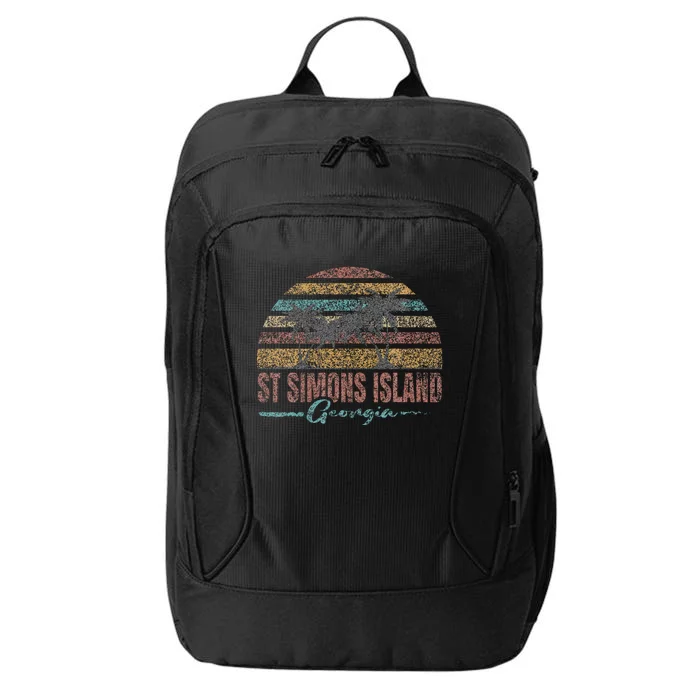 Beach Coastal City Vacation Souvenir St Simons Island City Backpack