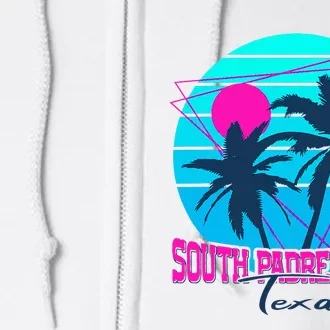 Beach Coastal City Vacation Souvenir South Padre Island Full Zip Hoodie