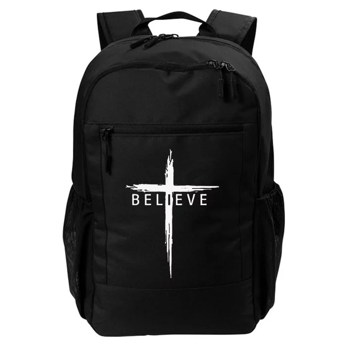 Believe Christian Cross Jesus Christ Christians Daily Commute Backpack